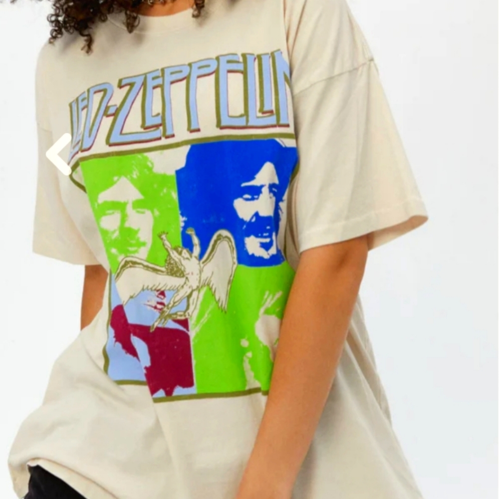 REVOLVE DAYDREAMER Led Zeppelin Four Square Merch Tee, Dirty White NWT, Size S - Picture 15 of 16